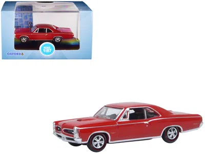 Oxford Diecast 1966 Pontiac Gto Montero Red 1/87 (ho) Scale Diecast Model Car By