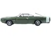 Oxford Diecast 1968 Dodge Charger Racing Green Metallic With White Top And Tail Stripe 1/87 (ho) Scale Diecast Mode