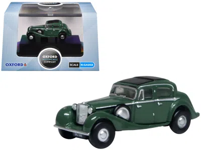 Oxford Diecast Jaguar Ss Rhd (right Hand Drive) Suede Green With Black Top 1/148 (n) Scale Diecast Model Car By Oxf