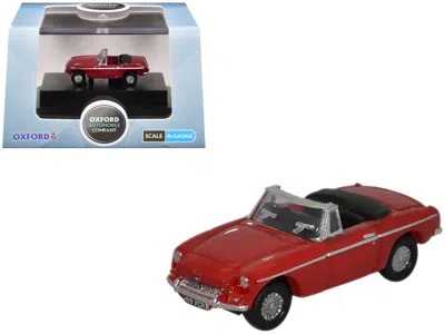 Oxford Diecast Mg Mgb Roadster Rhd (right Hand Drive) Tartan Red 1/148 (n) Scale Diecast Model Car