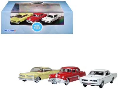 Oxford Diecast Pontiac Set Of 3 Cars "100th Anniversary 2026" 1/87 (ho) Scale Diecast Model Cars By
