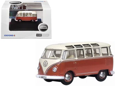 Oxford Diecast Volkswagen T1 Samba Bus Sealing Wax Red And Gray 1/148 (n) Scale Diecast Model Car By  In Multi