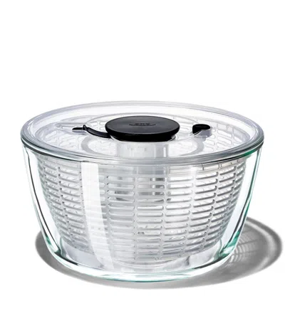 Oxo Glass Salad Spinner In Transparent