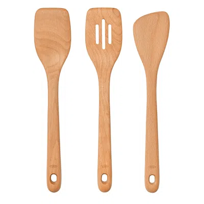 Oxo Good Grips 3 Piece Wooden Turner Set In Brown