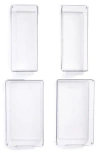 Oxo Good Grips 4-piece Storage Organizer Container Bin Set In Clear