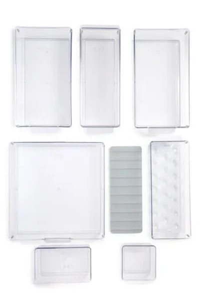 Oxo Good Grips 8-piece Storage Organizer Container Bin Set In Transparent