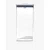 Oxo Good Grips Pop Rectangle Tall Stainless-steel Container White Blue Clear In White Blue Clear