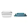 Oxo Good Grips Prep & Go Leakproof Containers, Set Of 10 In Turquoise
