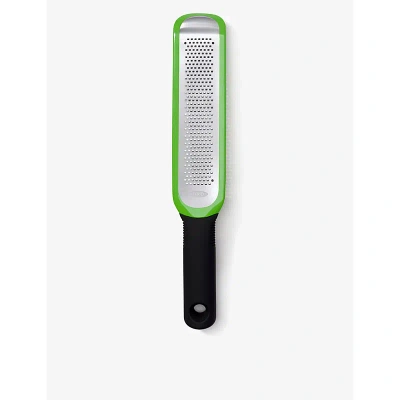 Oxo Good Grips Stainless-steel Etched Zester And Grater In Black & Silver/green