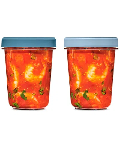 Oxo Good Grips Twist Stack 32-oz. Container, Set Of 2 In Blue