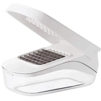 Oxo Good Grips Vegetable Chopper With Easy Pour Opening In Black;white