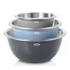 Oxo Insulated Stainless Steel Mixing Bowls In Gray/blue