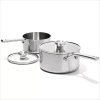 Oxo Mira 3-ply Stainless Steel 4-pc. Sauce Pan Set In Silver