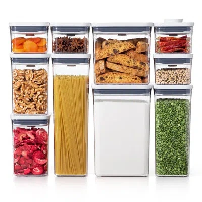 Oxo Pop 2.0 10 Piece Food Storage Set In Clear