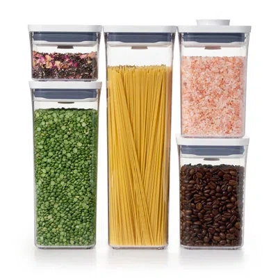 Oxo Pop 2.0 5 Container Food Storage Set In Clear
