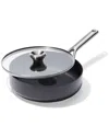 Oxo Pro Ceramic Nonstick 3qt Covered Saute Pan In Black