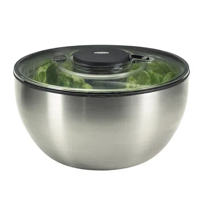 OXO STAINLESS STEEL SALAD SPINNER