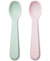 Oxo Tot 2-pack Flexible Silicone Feeding Spoons In Opal And Blossom