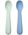 Oxo Tot 2-pack Flexible Silicone Feeding Spoons In Opal And Dusk