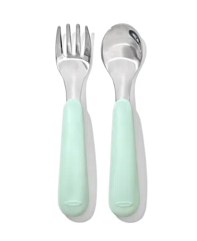 Oxo Tot 2 Pc Fork And Spoon Set In Blue