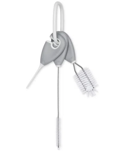 Oxo Tot 3-piece Cleaning Set For Straw And Sippy Cup In Gray