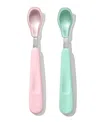 OXO TOT FEEDING 2PC SPOON SET WITH SOFT SILICONE