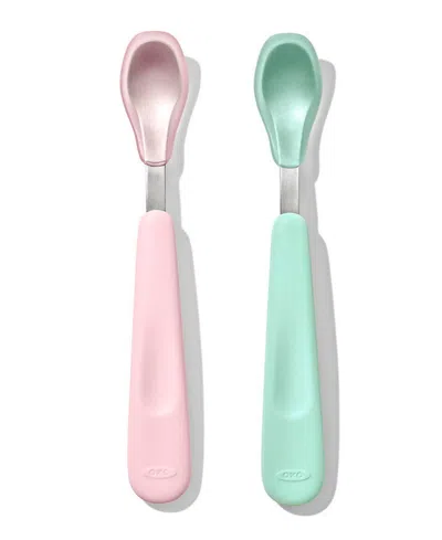 Oxo Tot Feeding 2pc Spoon Set With Soft Silicone In Multi