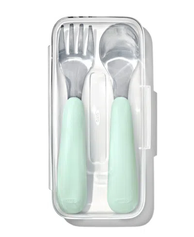 Oxo Tot On-the-go 2 Pc Fork And Spoon Set In Opal