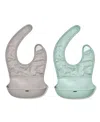 Oxo 2 Pack Tot Roll-up Bib In Drizzle And Opal