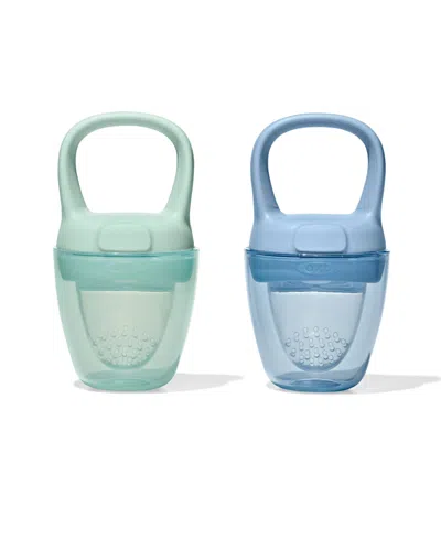 Oxo Tot Silicone Self-feeder-2 Pack In Opal And Dusk