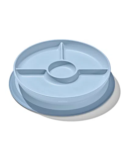 Oxo Tot Stick Stay Suction Divided Plate In Blue