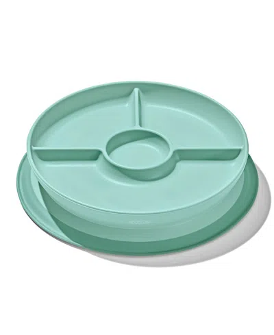 Oxo Tot Stick Stay Suction Divided Plate In Green