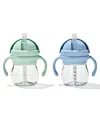 Oxo Tot Transitions 6 oz Straw Cup With Handles In Opal And Dusk