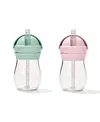 Oxo Tot Transitions 9 oz Straw Cup- 2 Pack In Opal And Blossom
