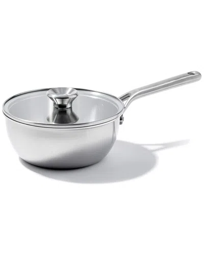 Oxo Tri-ply Stainless Steel 3.5qt Covered Chef's Pan In Silver