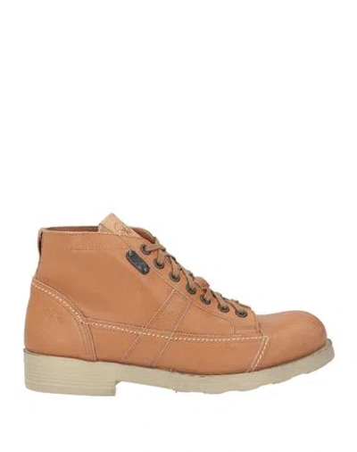 Oxs O. X.s. Man Ankle Boots Tan Size 7 Leather In Brown