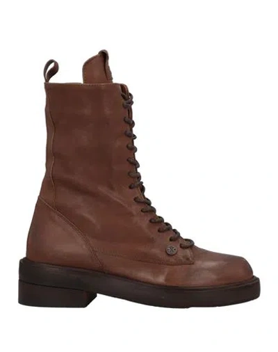 Oxs O. X.s. Woman Ankle Boots Brown Size 11 Soft Leather
