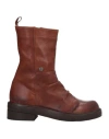 Oxs O. X.s. Woman Ankle Boots Tan Size 10 Soft Leather In Brown