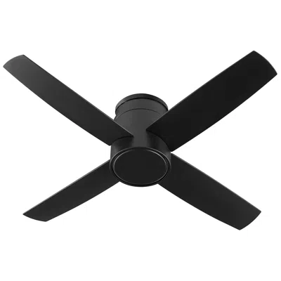 Oxygen 44"  Oslo Black Damp Rated Hugger Ceiling Fan With Wall Control