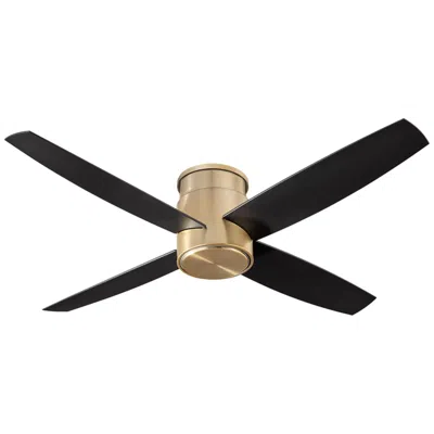 Oxygen 52"  Oslo Aged Brass Damp Hugger Ceiling Fan With Wall Control