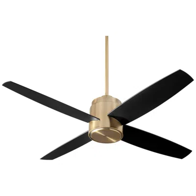 Oxygen 52"  Oslo Aged Brass Damp Rated Ceiling Fan With Wall Control
