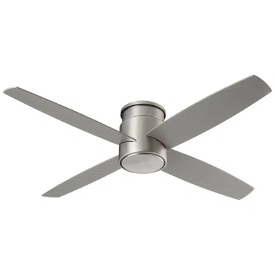 Oxygen 52"  Oslo Satin Nickel Damp Hugger Ceiling Fan With Wall Control