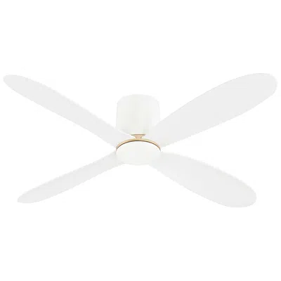 Oxygen 56"  Myriad White Damp Rated Smart Hugger Ceiling Fan