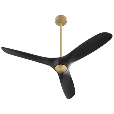 Oxygen 56"  Province Aged Brass And Black Damp Rated Smart Ceiling Fan