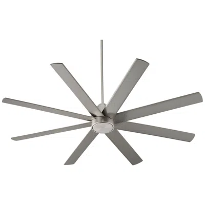 Oxygen 70"  Cosmo Satin Nickel Damp Large Ceiling Fan With Wall Control
