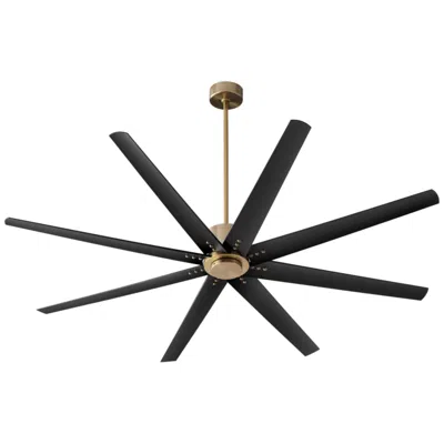 Oxygen 72"  Fleet Brass And Black Outdoor Large Ceiling Fan With Remote