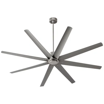 Oxygen 72"  Fleet Satin Nickel Outdoor Large Ceiling Fan With Remote