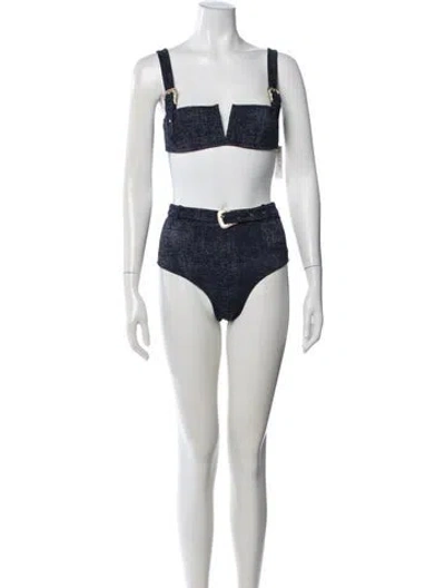 Pre-owned Oye Swimwear Bikini W/ Tags In Blue