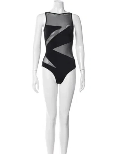 Pre-owned Oye Swimwear One-piece W/ Tags In Black/white