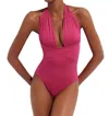 Oye Swimwear Roman One Piece Swimsuit In Ruby In Pink